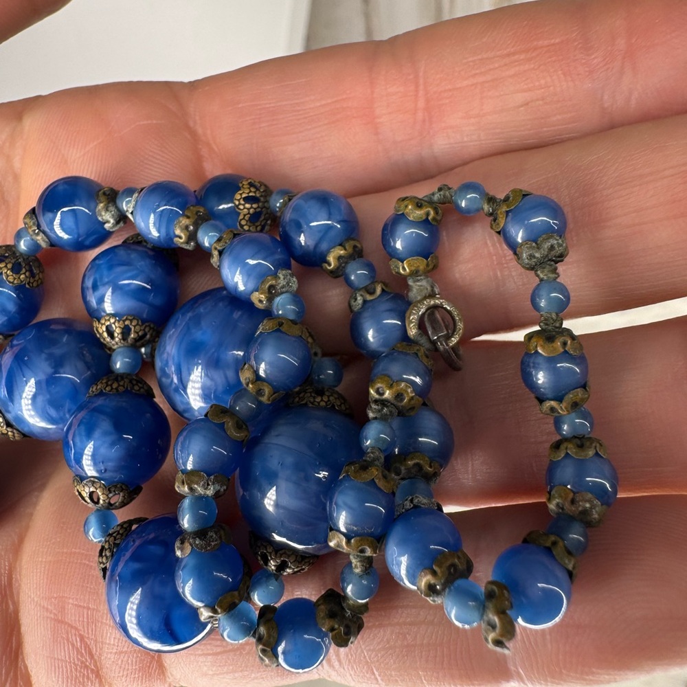 Vintage Art Deco Czech Glass Necklace 1930’s - Picture 3 of 4